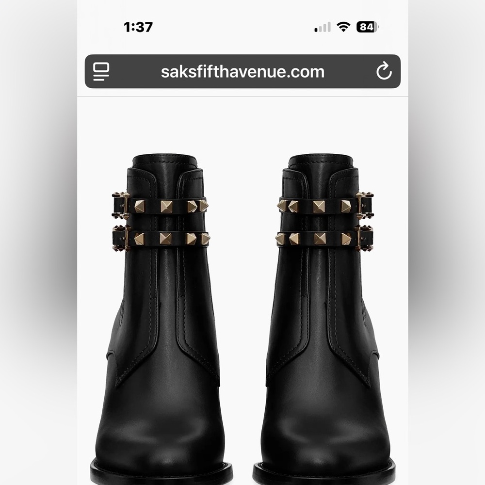 Valentino Garavani Black Rock Stud Boots